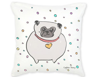 Hello Pug boutique cushion