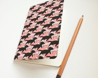 Mini journal covered with Unicorn Stampede paper