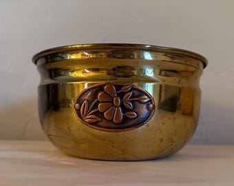 Vintage Brass Planter Bowl: Floral Decor, Princess Heritage