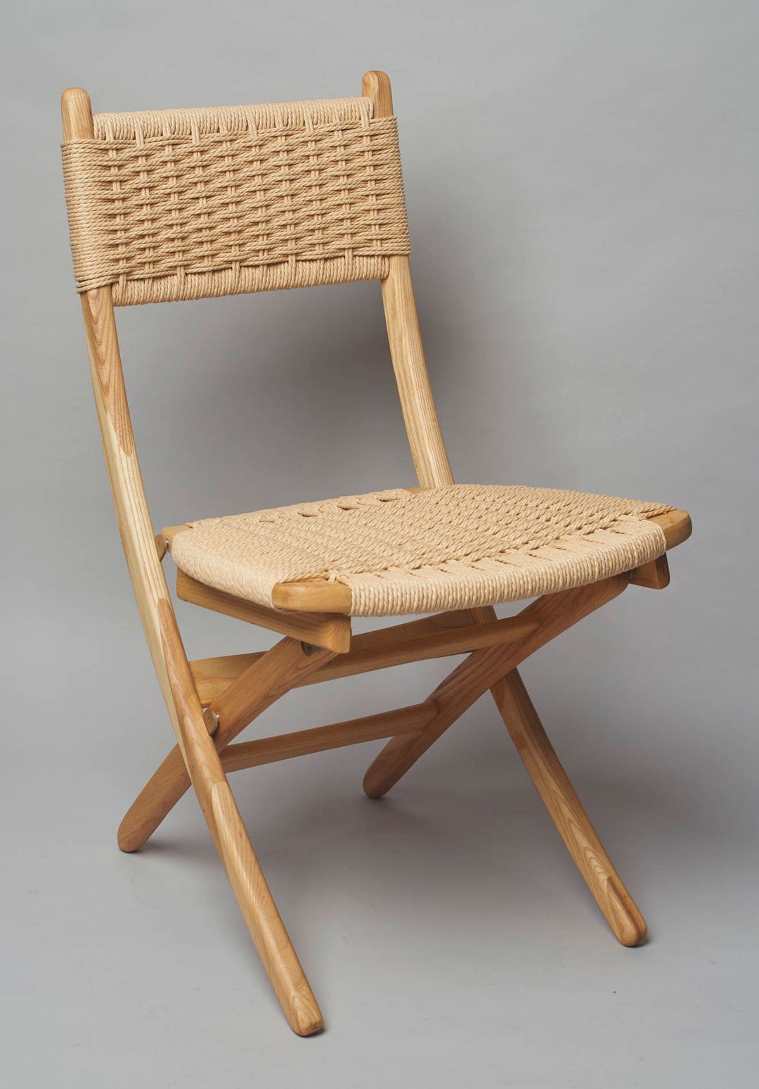 Hans Wegner Style Folding Rope Chair Ash Wood - Etsy Australia