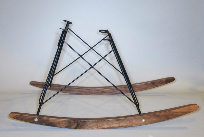Eames Herman Miller Chair ROCKER BASE Black Frame Walnut Wood for ...