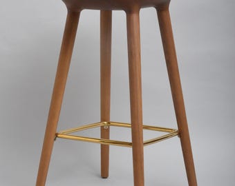 Mid -Century Modern furniture bar stool walnut colorAsh wood