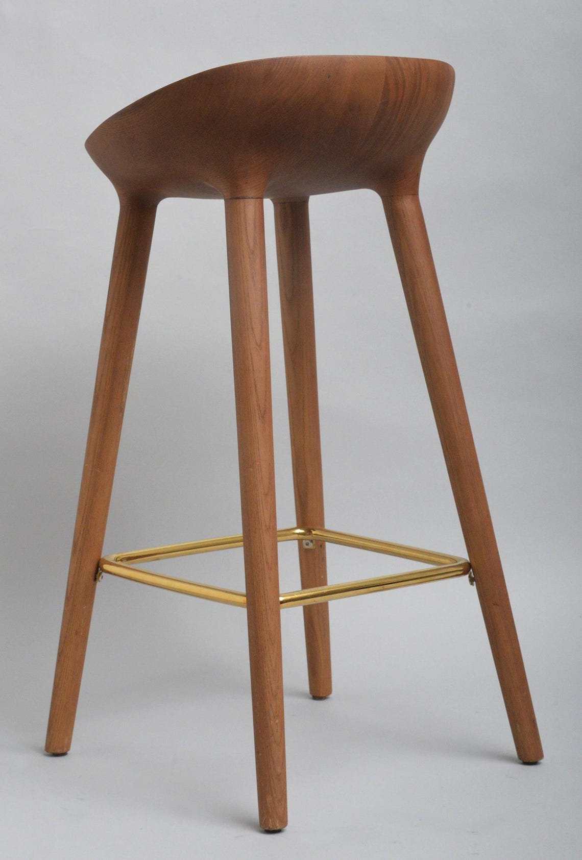 Mid -century Modern Furniture Bar Stool Walnut Colorash Wood - Etsy