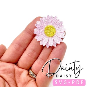 Zierliche Gänseblümchen SVG Blume Clip Vorlage Blume SVG, 3D Filz Blume Muster, DIY Stoff Blume, SVG-Dateien für Cricut Cut, Silhouette geschnitten Dateien