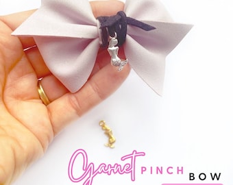 Garnet Pinch Hair Bow SVG | Pinch Hair Bow Template PDF, twisted hair bow template, cricut projects, bow svgs for cricut, diy bow cut file