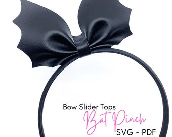 Halloween Bat Hair Bow SVG | Halloween Headband Slider Bow Template | Bat Wings Bow Hair Bow PDF