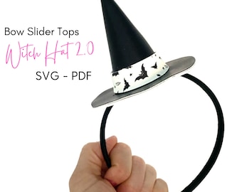 Witches Hat SVG | Witch Hat Headband topper | Witch Hat Hair Clip Template | Basic Witch Hat PDF