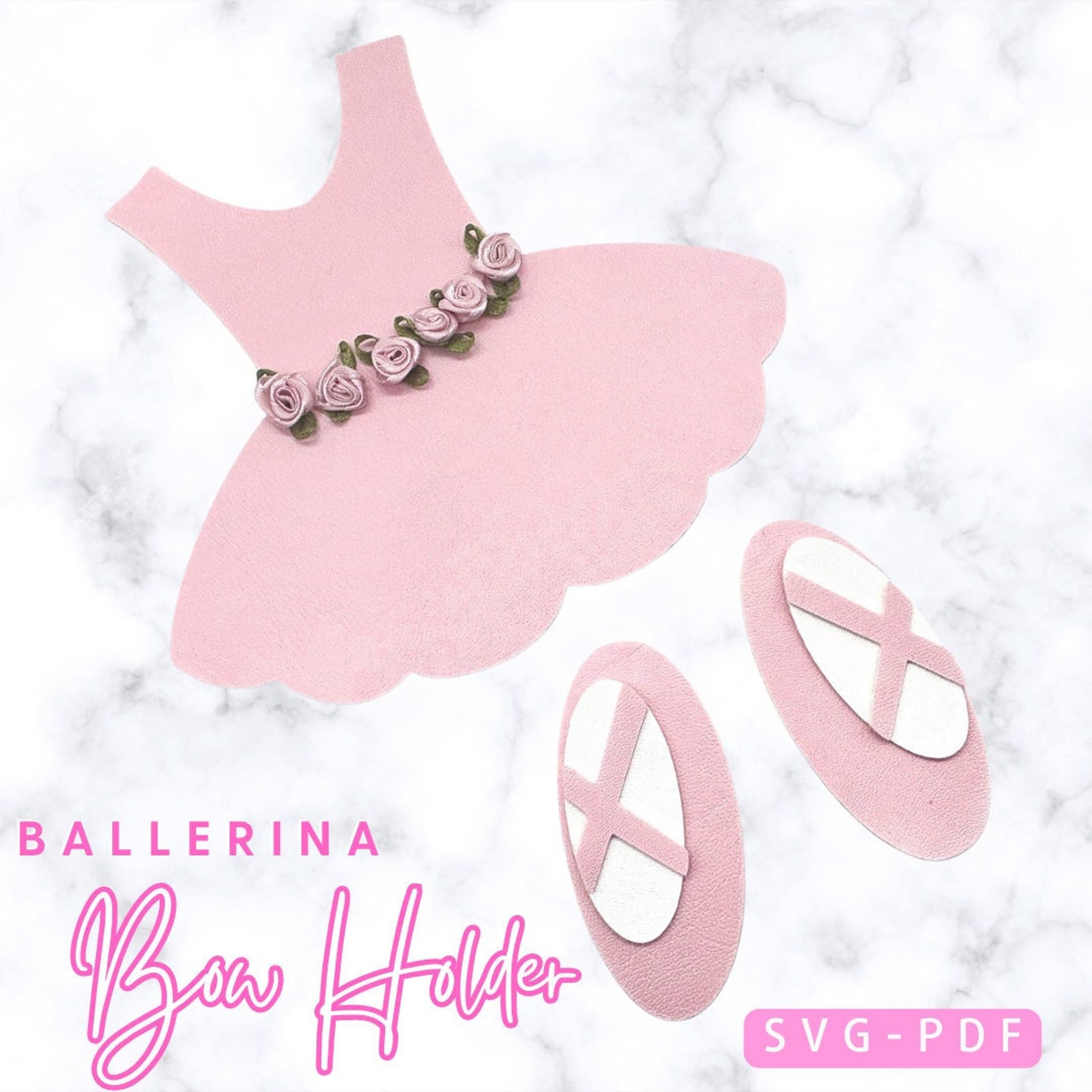 Ballerina Bow Holder Template SVG Ballerina Hair Bow Holder Svg Bow