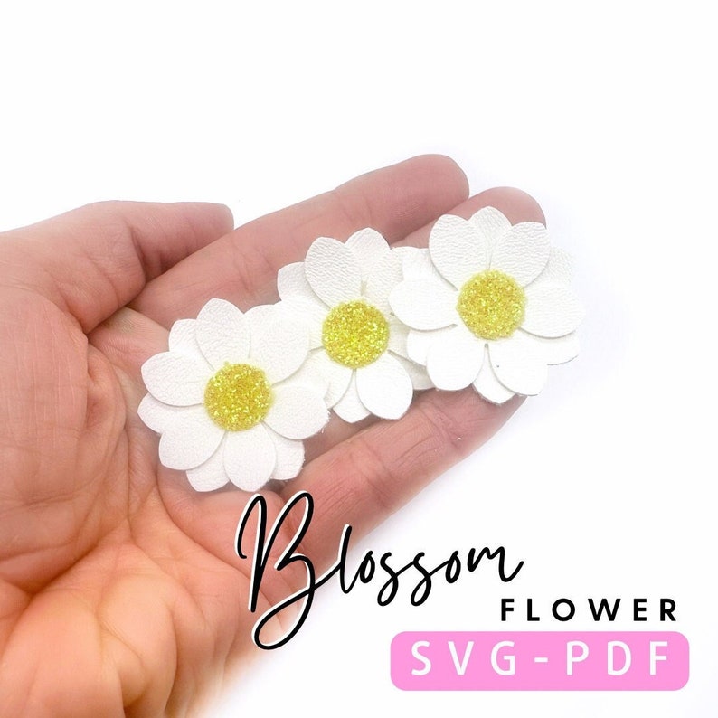 Blossom Bloom SVG Flower Template Felt Flower SVG, 3D Felt Flower
