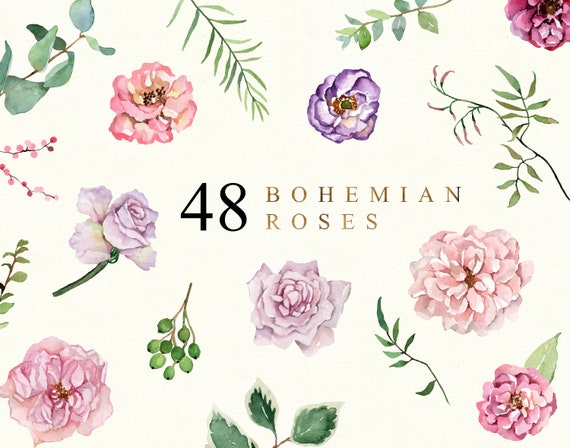 Digital Watercolor California Poppies Flowers Clipart DIY Floral Designs Invitations Boho Wedding Stationery print Scrapbook Wallpaper Logo