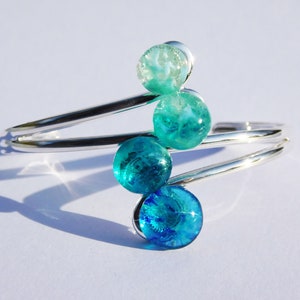 Stormy sea glass bangle