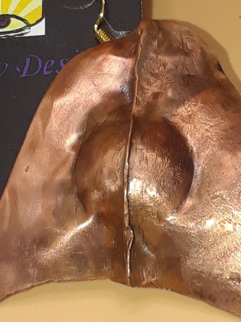 Large Hammered Copper Earrings
