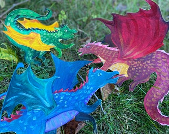 Dragones imprimibles de Michaelmas: juego de 3