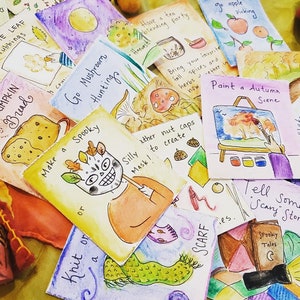 Cartes de liste de choses à faire en automne