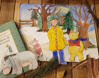 Winnie the Pooh- Pooh Builds a House- Puppet Set