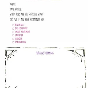 Páginas de planificación de la hora del círculo