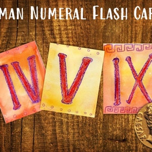 Roman Numeral Flash Cards