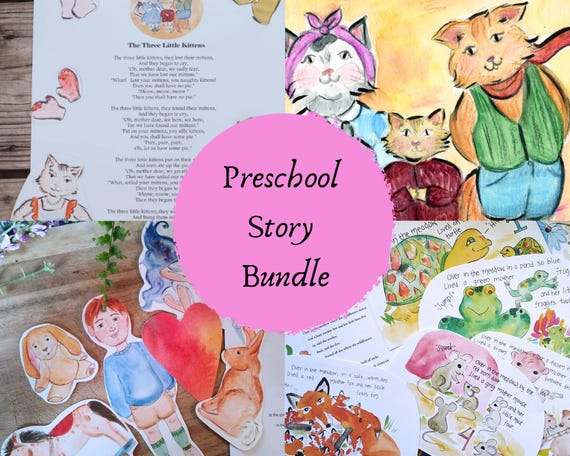 Preschool Story Bundle- Velveteen Rabbit, Three Little Kittens, Over in the Meadow