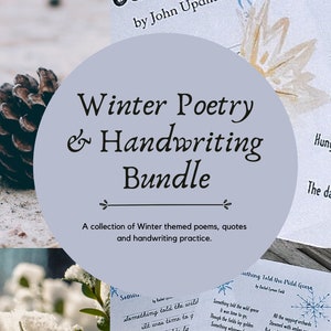 Winter Poetry and Handwriting Bundle