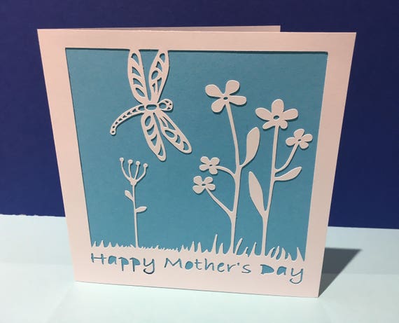 Mother S Day Card Birthday Card Thank You Paper Cut Etsy