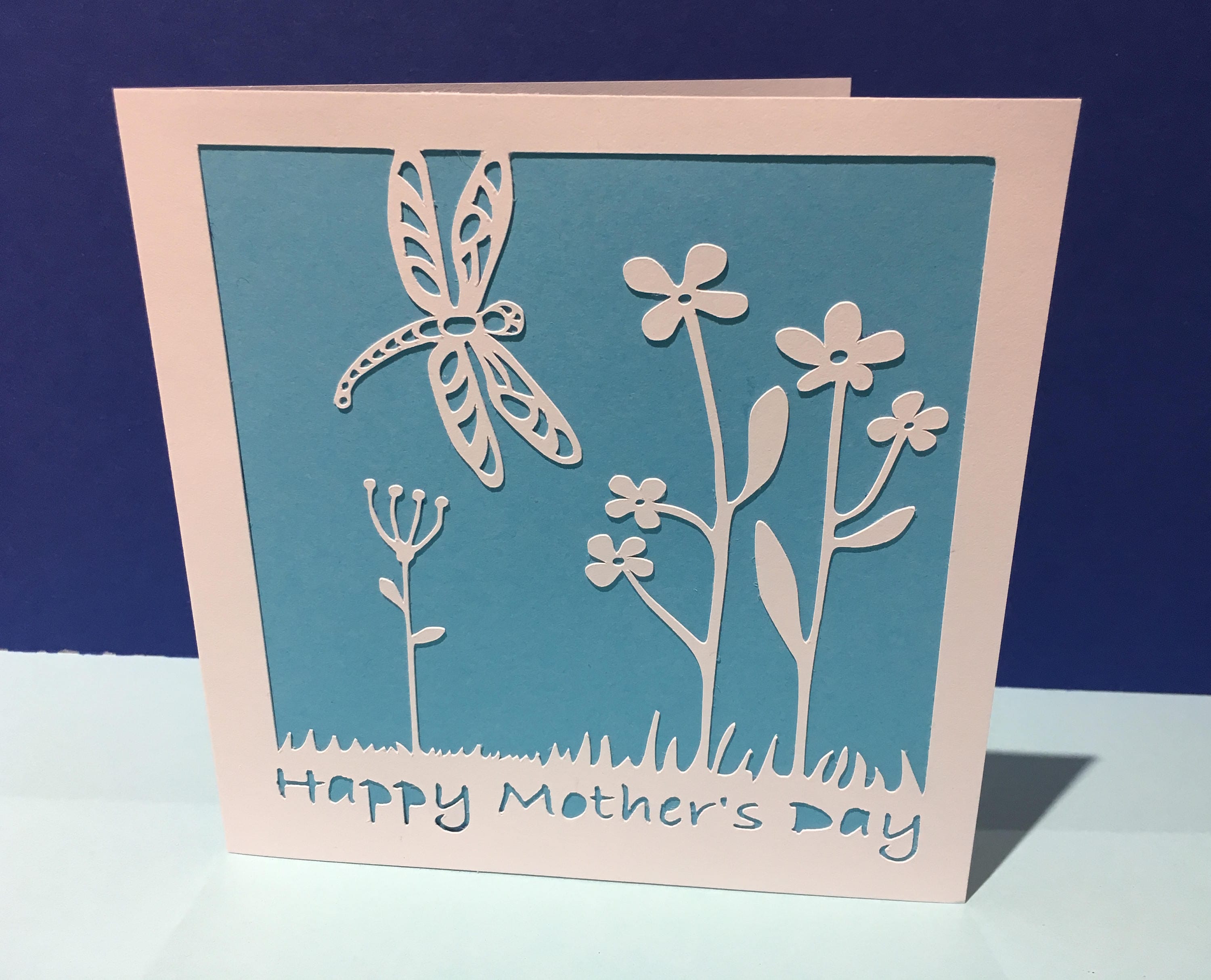 Mother's Day Card - Birthday Card - Thank You - Paper Cut Flowers ...