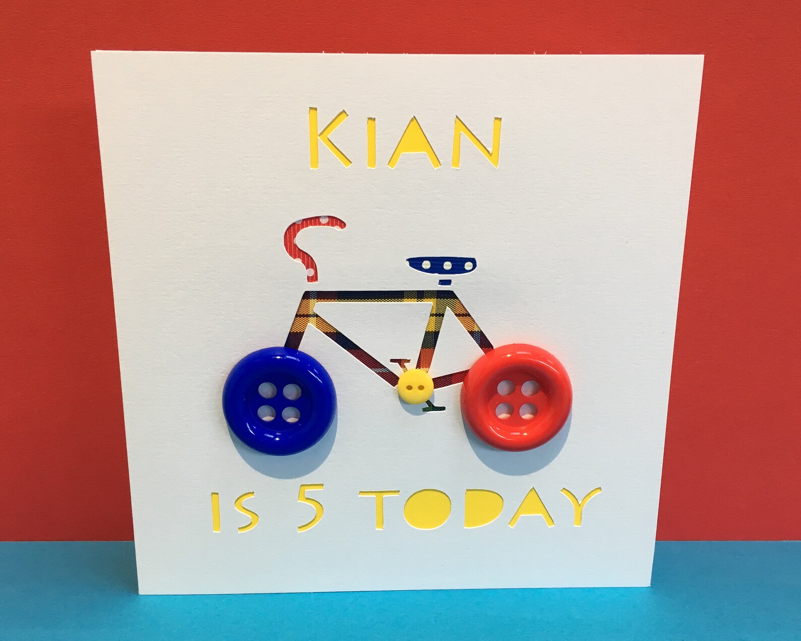 Bicycle Card With Button Wheels Bike Card Cycling Card Etsy UK