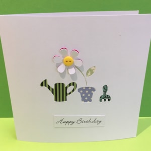 Carte d'anniversaire de jardinage - Carte pour un jardinier - Jardinage - Fleur - Carte de remerciement - Carte de fête des Mères - Fête des Mères - Fait main - Retraite
