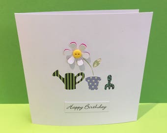 Gardening Birthday Card - Card for a Gardener - Gardening - Flower -Thank you Card - Mother's Day Card - Mothers Day - Handmade - Retirement