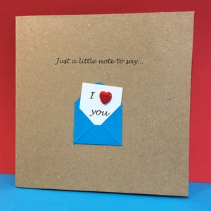 Valentinstagskarte - Süß - Button - Valentinstagskarten - Hochzeitstag - Grußmann, Frau, Freundin, Freund, für Sie, Ihn