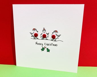 30 Biglietti Di Natale Con Pettirosso E Buste Rosse – 6 Disegni Diversi, Messaggio Interno, Made In UK - 3