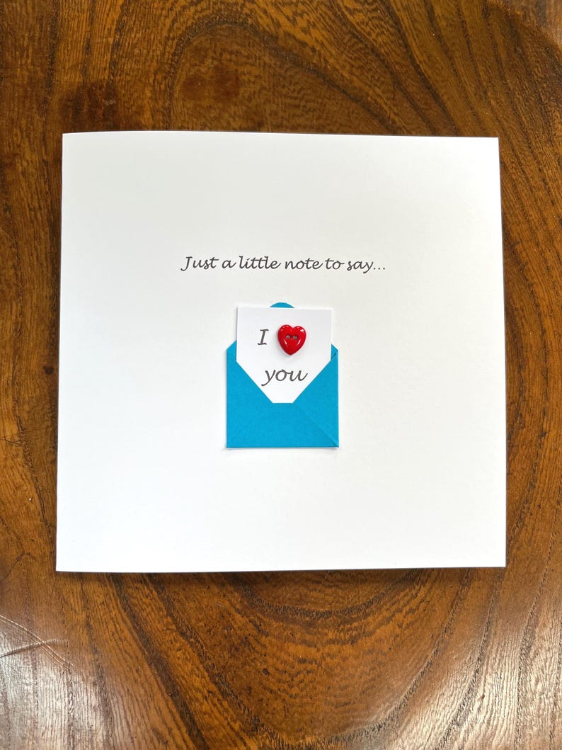 Valentine's Day Card - Cute - Button - Valentine Card Wedding Anniversary - Husband, Wife, Girlfriend, Boyfriend, for Her, For Him image 3