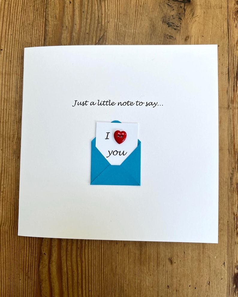 Valentine's Day Card - Cute - Button - Valentine Card Wedding Anniversary - Husband, Wife, Girlfriend, Boyfriend, for Her, For Him image 7
