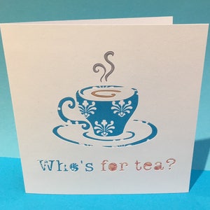 Carte 40e anniversaire - carte 40e anniversaire - tasse de thé - carte de voeux faite main - carte papier découpé - 40e anniversaire pour femme - tasse de thé - Etsy FR