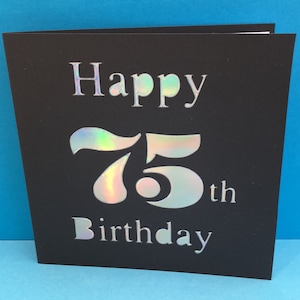Geburtstagskarte - Scherenschnitt Karte - Alterskarte - Besondere Geburtstag - 40., 50., 65., 70., 75., 80., 85. - Handgemachte Grußkarte - Meilenstein