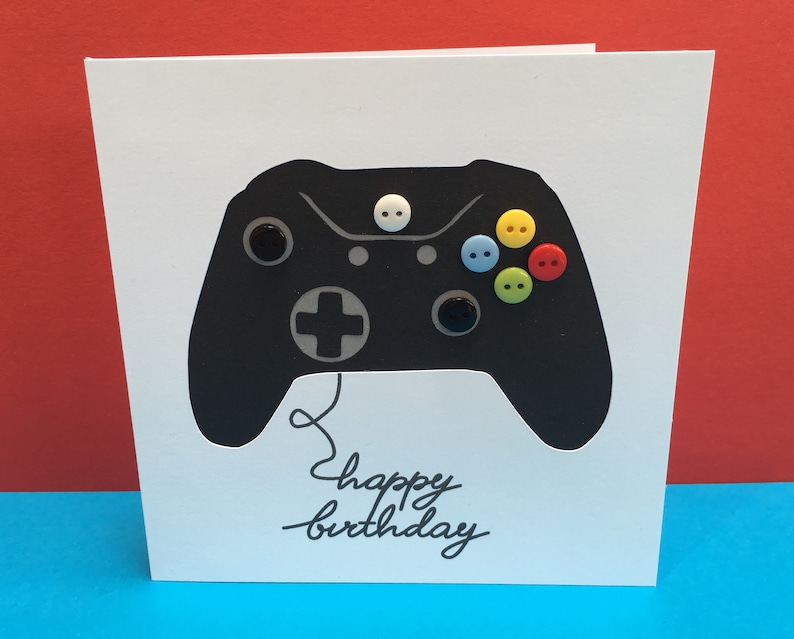 Gaming Birthday Card Personalised Gaming Card Controller - Etsy