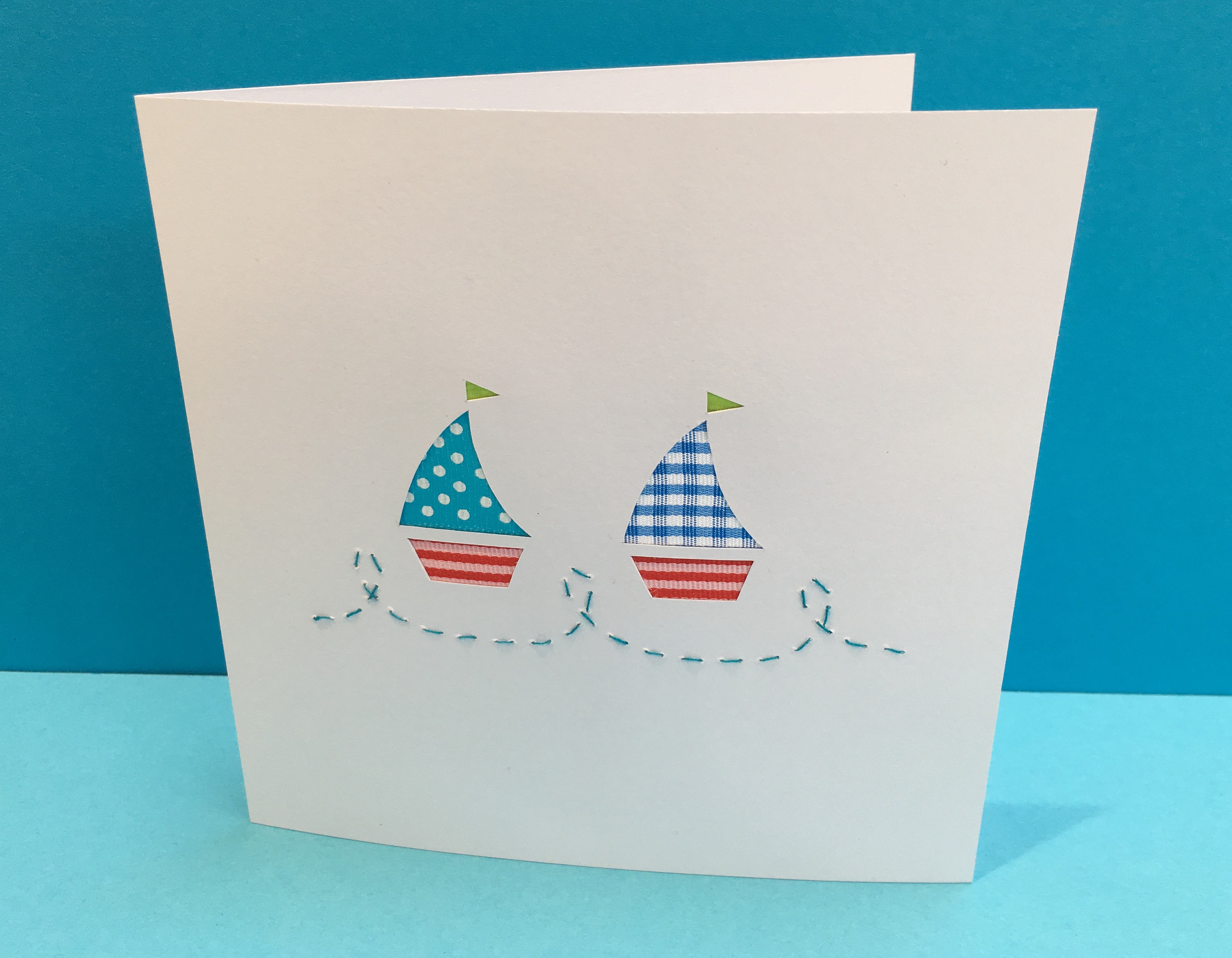 2 Little Sailing Boats Card Handmade Paper Cut | Etsy