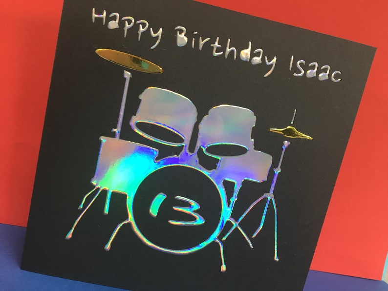 Personalised Drums Birthday Card Birthday Card for a Etsy UK