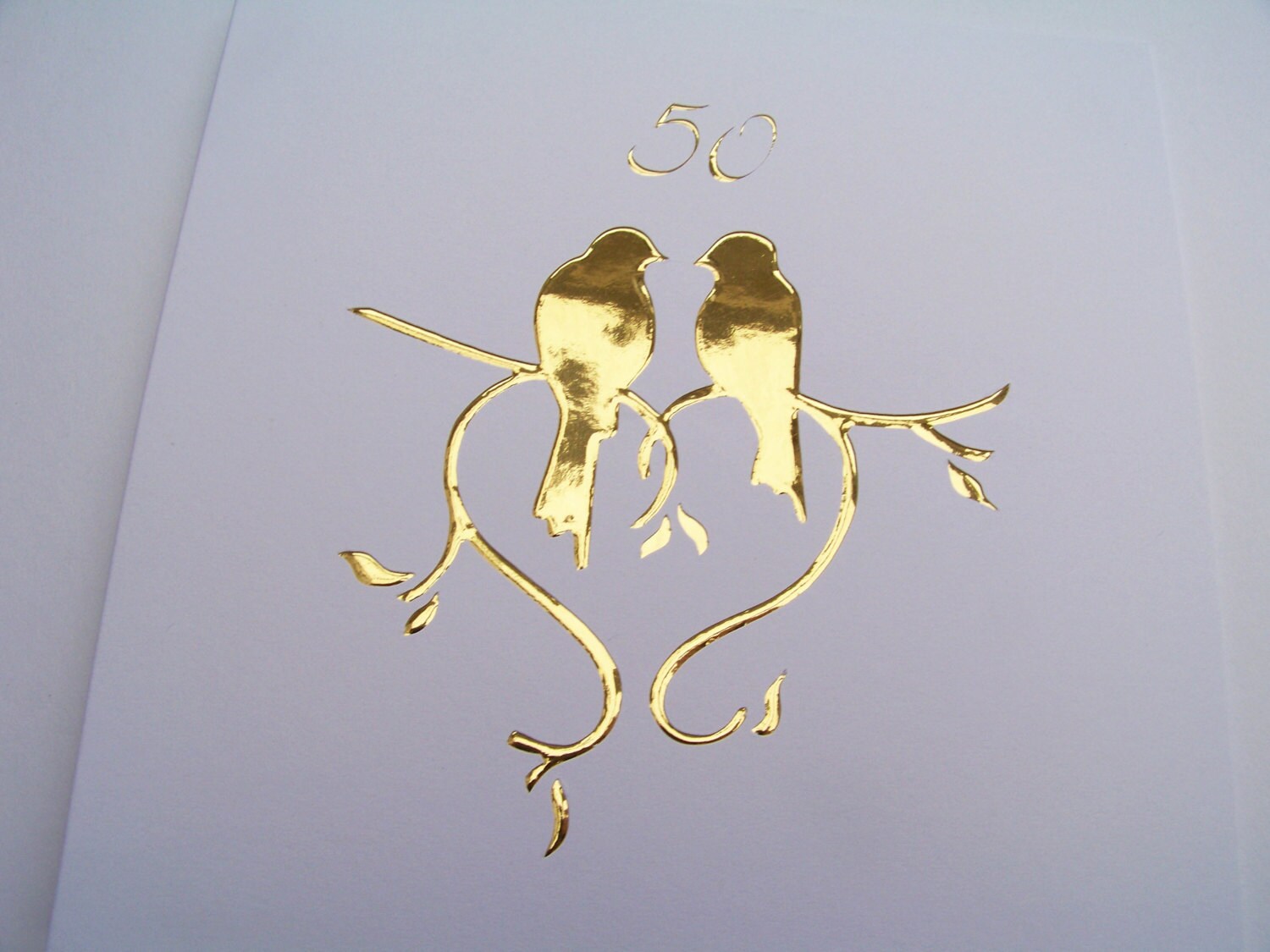 Anniversary Card- Paper Cut Love Birds - Wedding Card - Valentine's Day ...