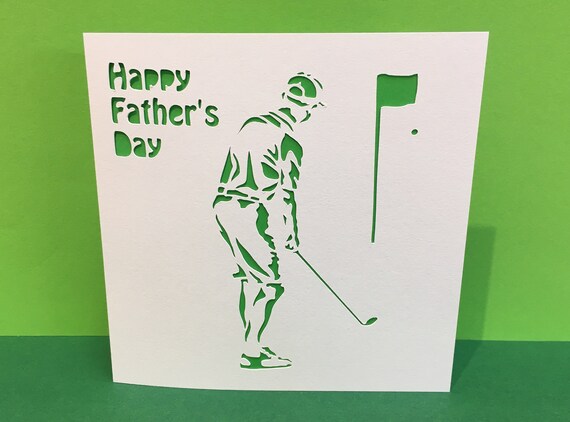 Golf Carte Anniversaire Carte De Fete Des Peres Carte Etsy Canada