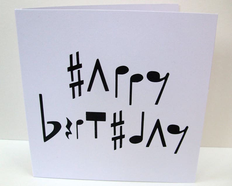 Carte d'anniversaire musique - carte papier découpé - notes de musique - pour elle, lui, papa, homme, fils, frère - carte de voeux faite main - Etsy FR image 2