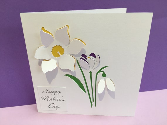 flower themed birthday //mothers day //any occasion pop up card