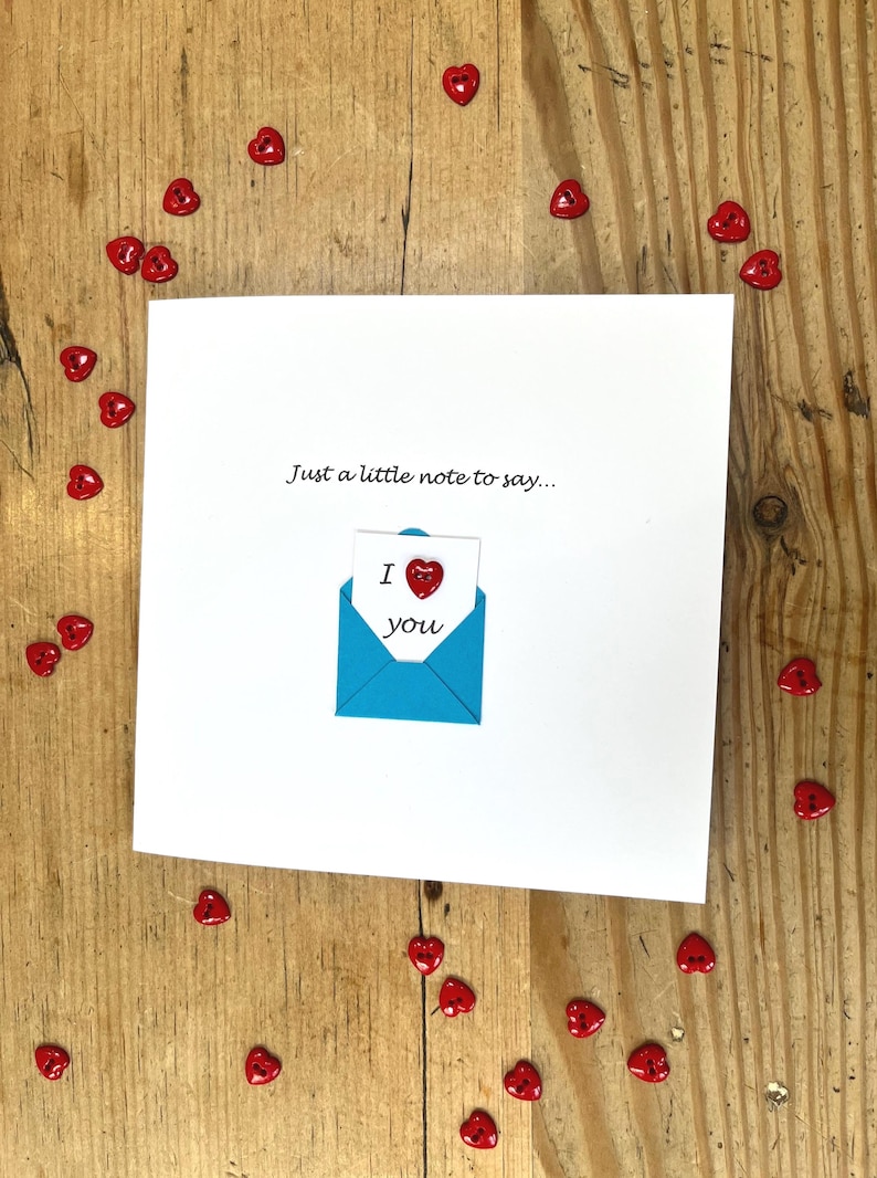 Valentine's Day Card - Cute - Button - Valentine Card Wedding Anniversary - Husband, Wife, Girlfriend, Boyfriend, for Her, For Him image 2