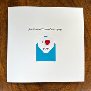 Valentine's Day Card - Cute - Button - Valentine Card Wedding Anniversary - Husband, Wife, Girlfriend, Boyfriend, for Her, For Him image 4