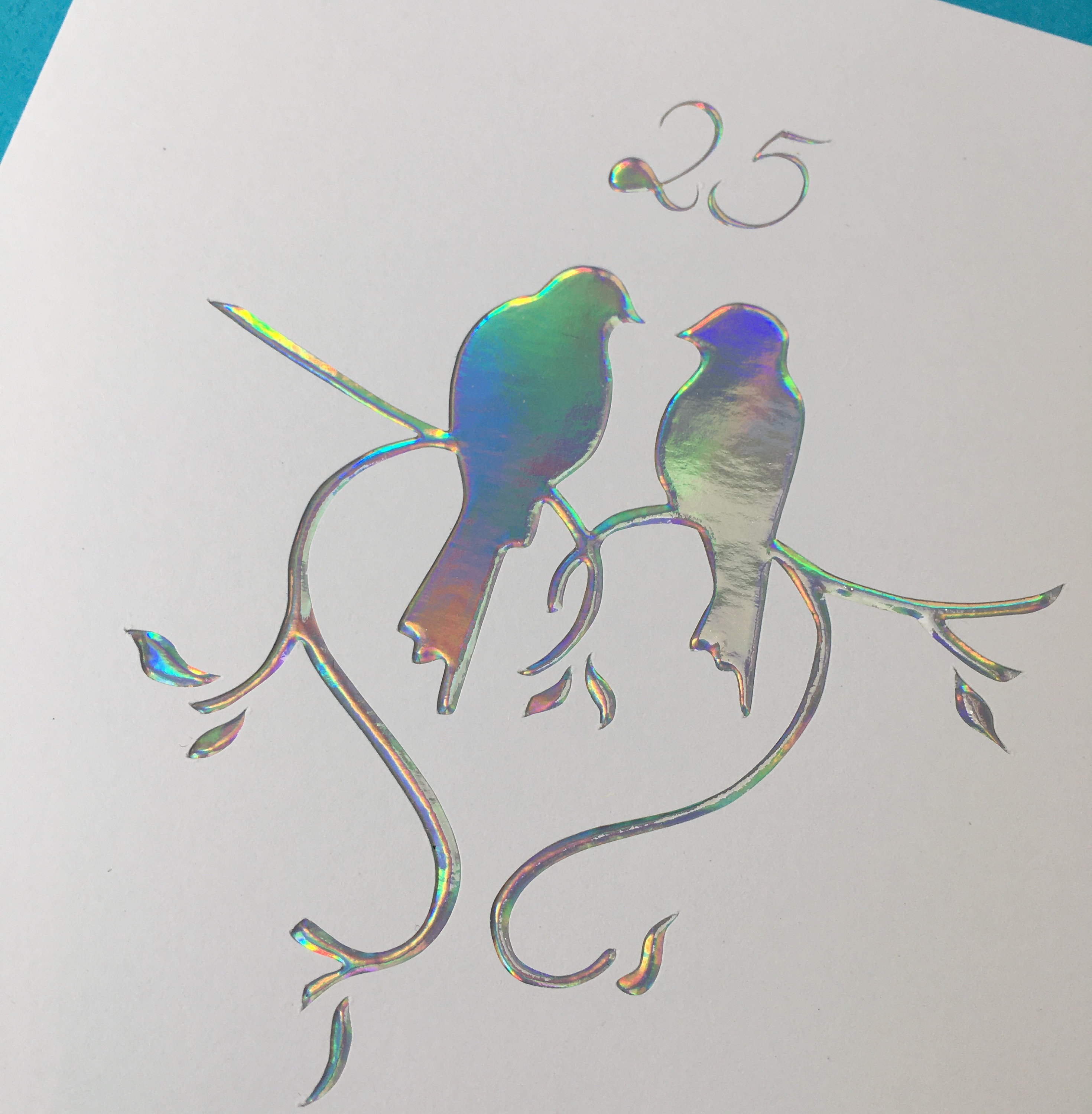 Anniversary Card- Paper Cut Love Birds - Wedding Card - Valentine's Day ...
