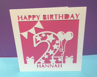 Child's Birthday Card - 1st, 2nd, 3rd, 4th, 5th, 6th, 7th, 8th, 9th Personalised - Son, daughter, niece, nephew, grandson, granddaughter