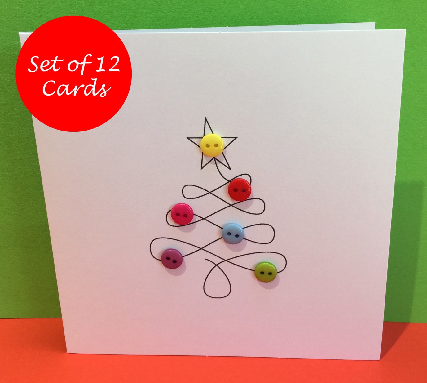 Christmas Card Set Christmas Card Pack 12 Cards Etsy