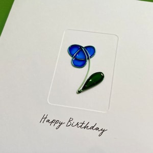 Carte d'anniversaire - carte de fête des mères - rose en fil de fer - fleur en fil de fer - carte dimanche des mamans - pour maman, maman, grand-mère - pour elle - femme - ami