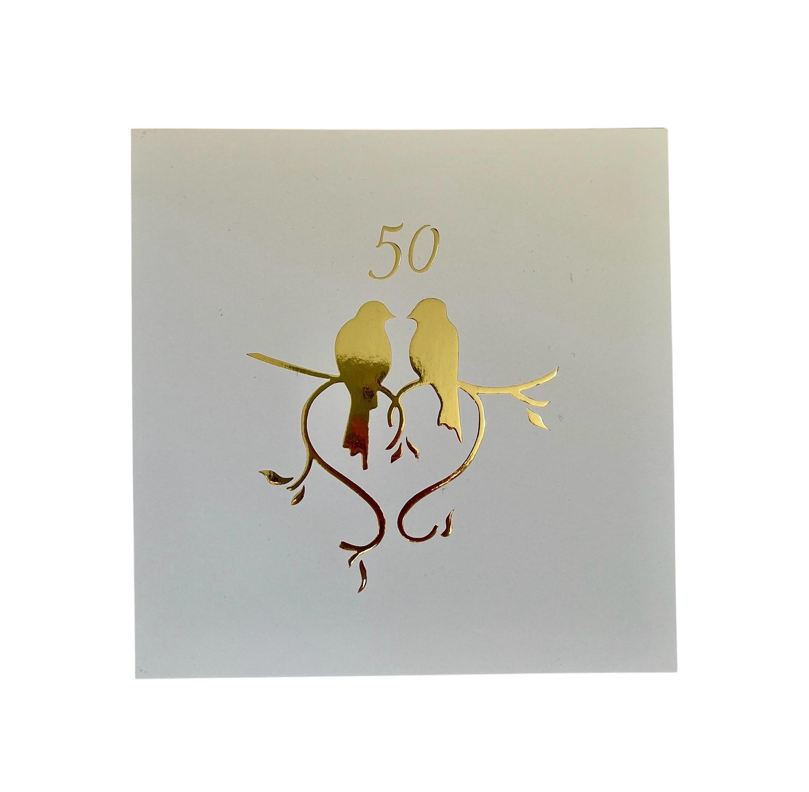 Anniversary Card- Paper Cut Love Birds - Wedding Card - Valentine's Day ...