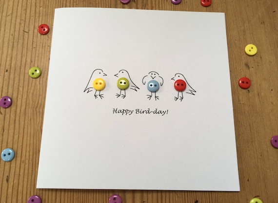 Happy “Bird”thday Birthday Handmade Greeting Card