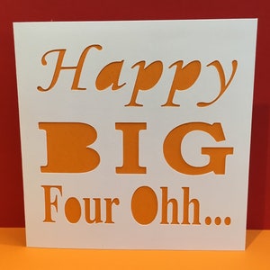 Carte de 40e anniversaire - drôle - carte de quarantième anniversaire pour homme, femme - carte de voeux faite main - mari - petit ami - fils - papa - 50e, 60e